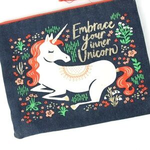 Embrace Your Inner Unicorn Makeup Bag Purse Clutch Pencil Pouch Paper Source
